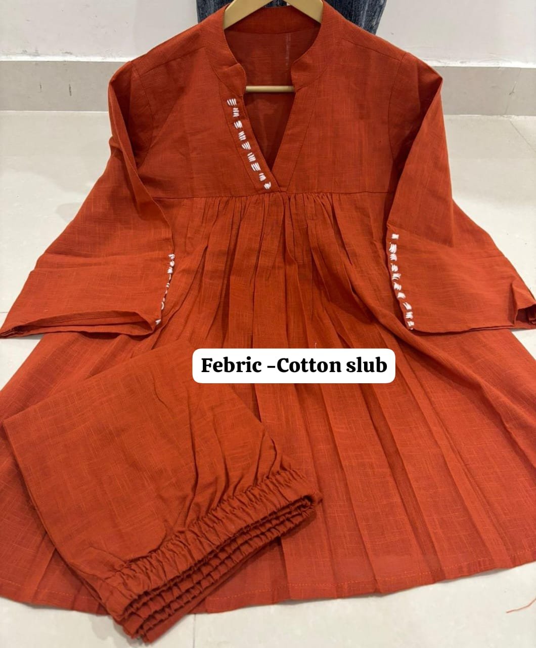 Cotton Slub Coord Set with Pockets